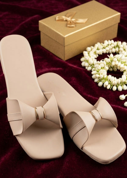 Beige Embroidered Khussa Style Shoes Online in KSA Riyadh Saudi Arabia Oman Bahrain Qatar