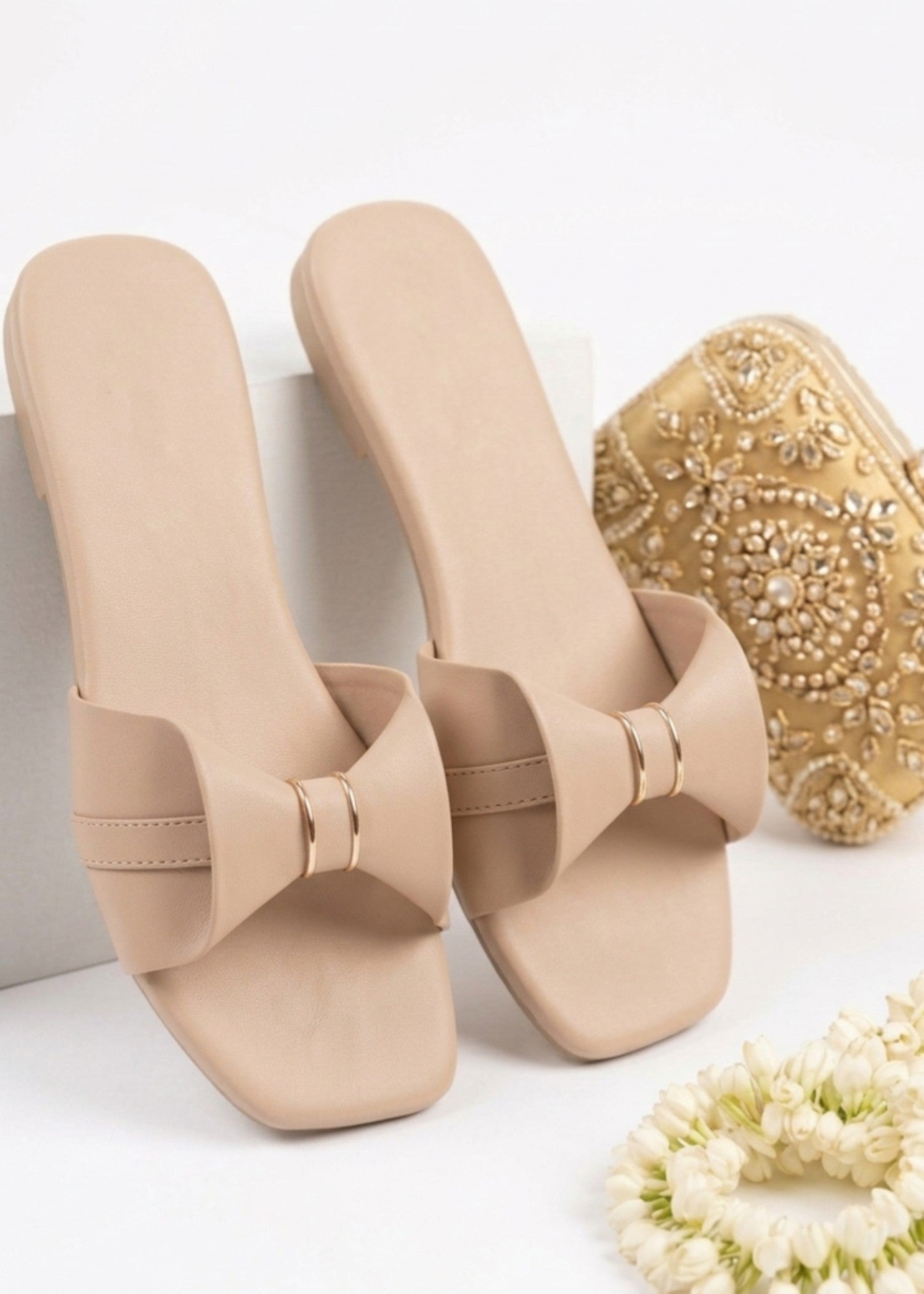 Beige Ethnic Flats for Women Online in UK USA Canada