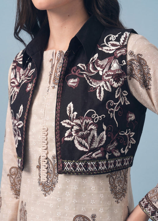 Beige Khaddar Pishwas Daily Wear Online in Sri Lanka India Australia
