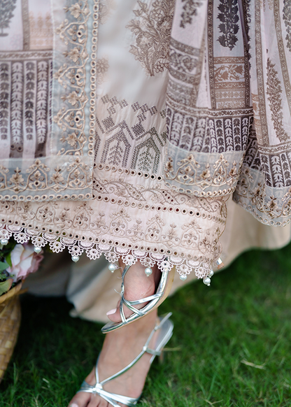 Beige Lawn Festive Wear Pakistani Suit Online in Dubai DXB UAE Abudhabi Meena Bazaar