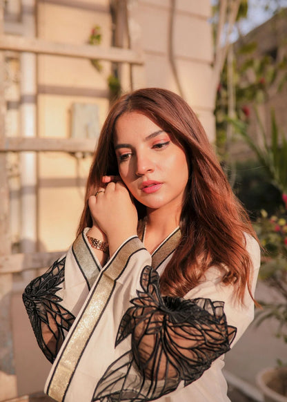 Beige Linen Embroidered Top for Women Online in Dubai UAE Abudhabi Ajman Sharjah