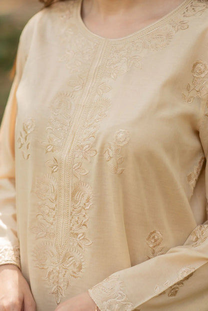 Embroidered Kurta with Straight Pants