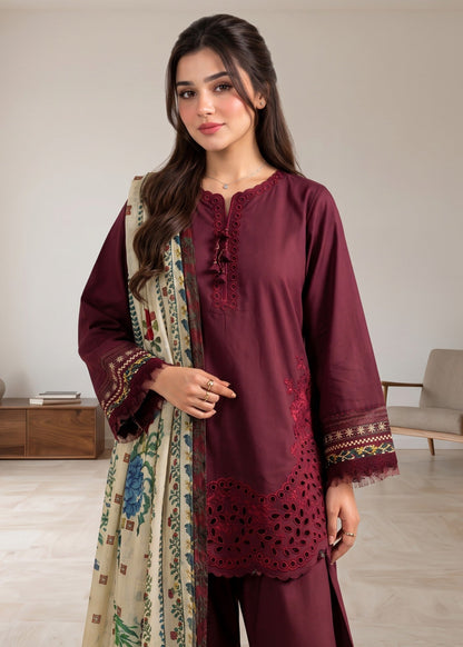 Berry Red Lawn Cotton Kurta Set Online in Sri Lanka India Australia