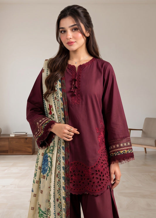 Berry Red Lawn Cotton Kurta Set Online in Sri Lanka India Australia