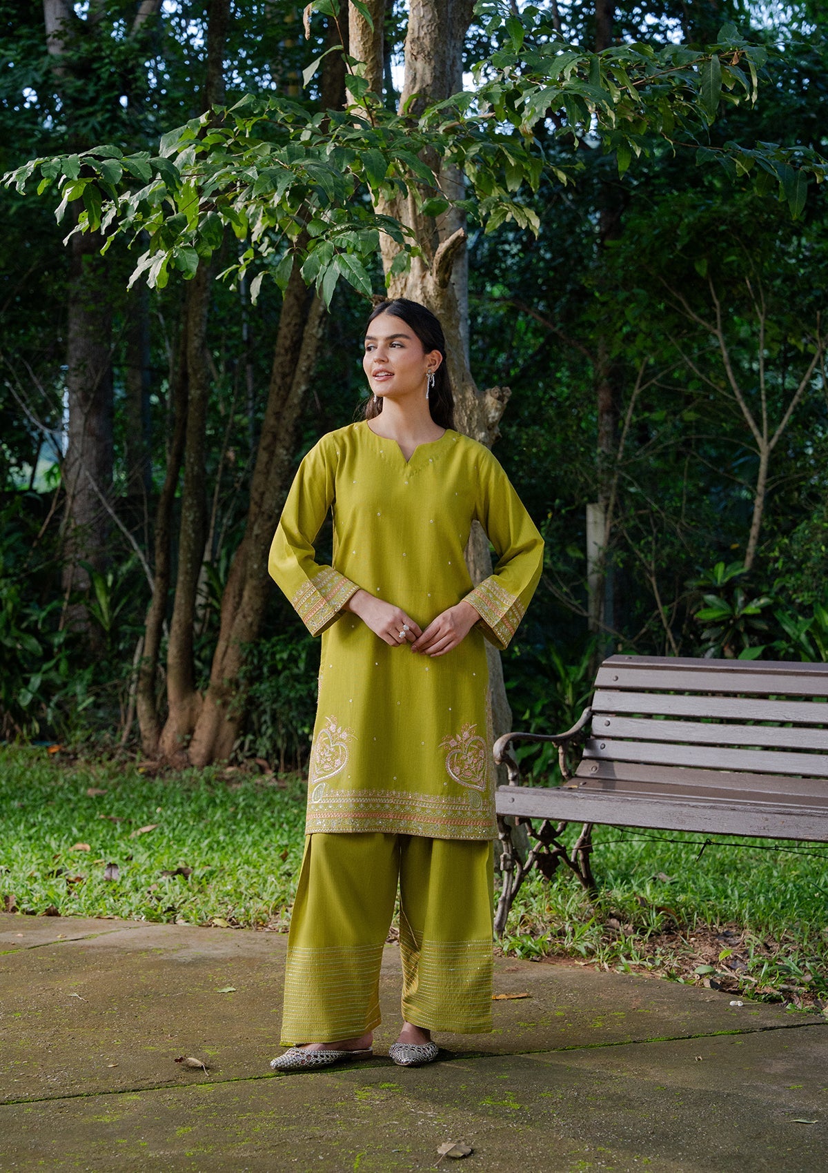 Bin Tayyab Embroidered Khaddar Kurta Set Online in UK USA Canada