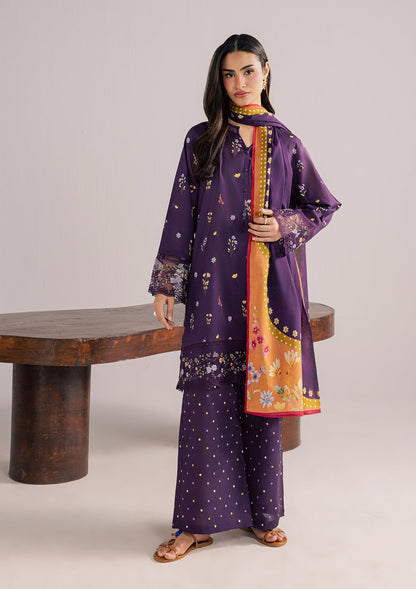 Bin Tayyab Gulnaar Purple Lawn Kurta Online in Dubai DXB UAE Abudhabi Meena Bazaar
