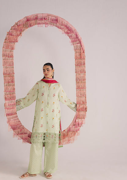 Bin Tayyab Gulnaar Vol II Mint Green Lawn Suit Online in Sri Lanka India Australia