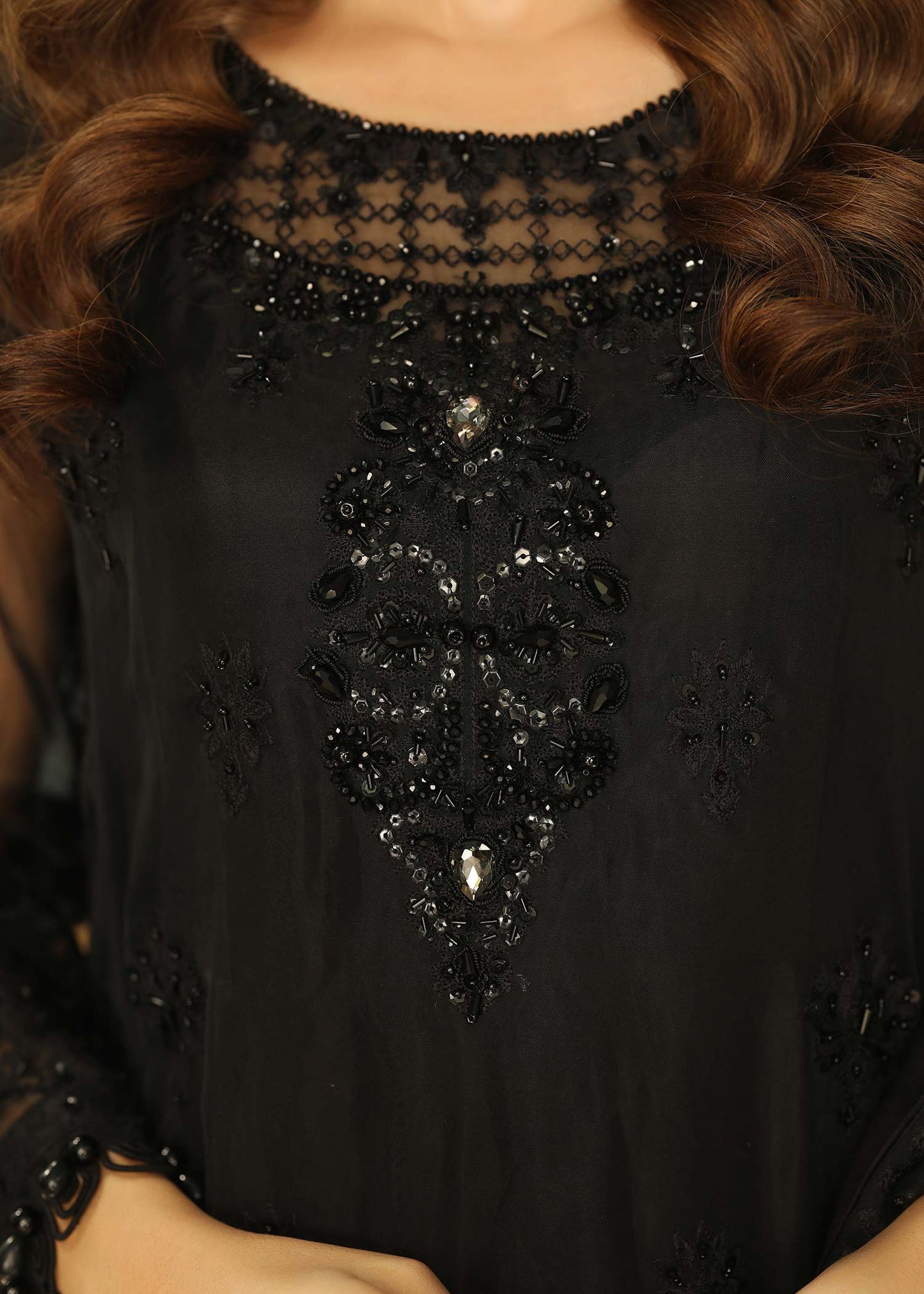 Black Adda Work Organza Festive Suit Online in Sri Lanka India Australia
