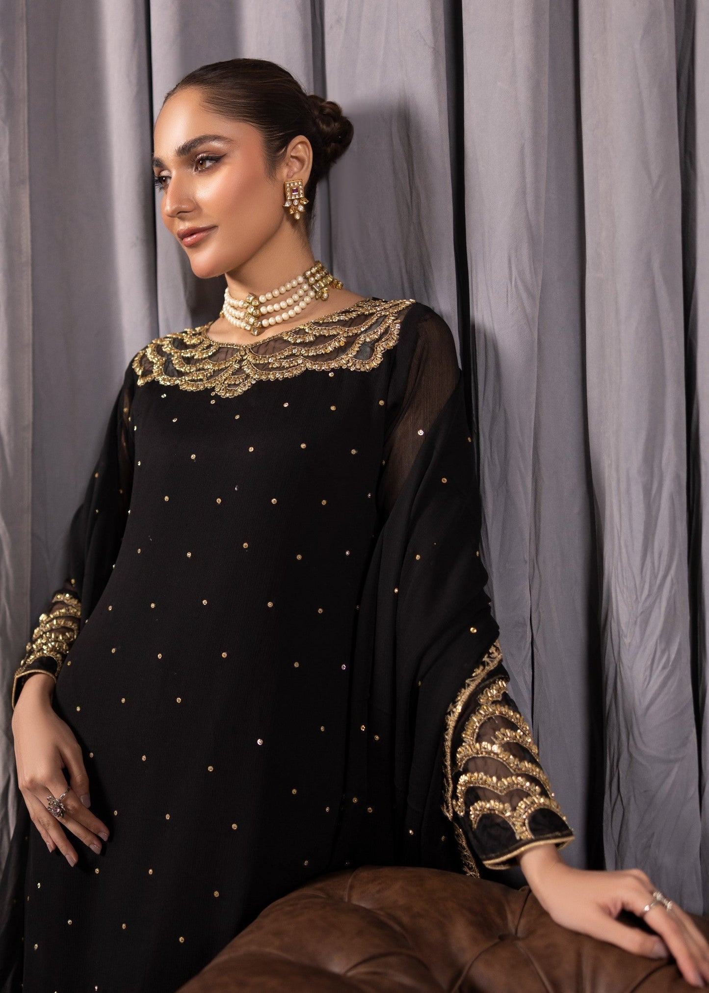 Black Adda Work Party Wear Suit Online in Sri Lanka India Australia