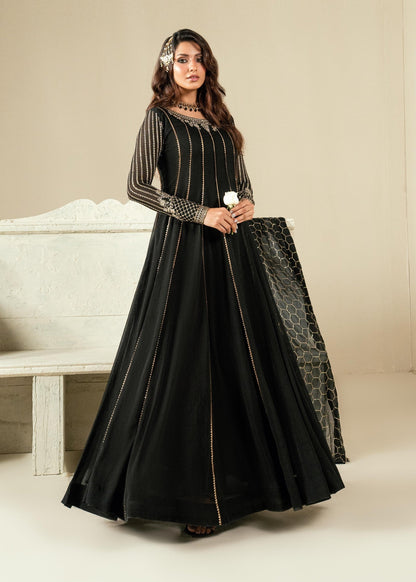 Black Chiffon Embroidered Festive Wear Suit Online in Sri Lanka India Australia