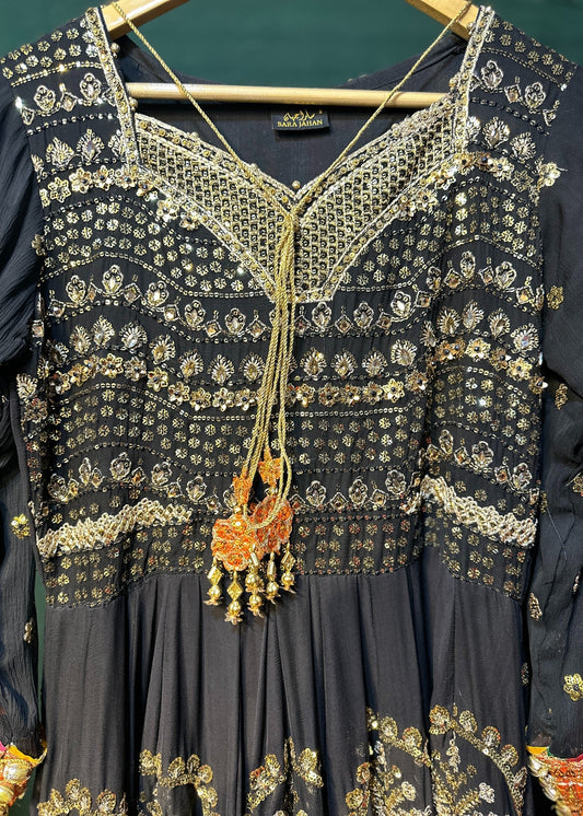 Black Chiffon Embroidered Suit Online in Sri Lanka India Australia