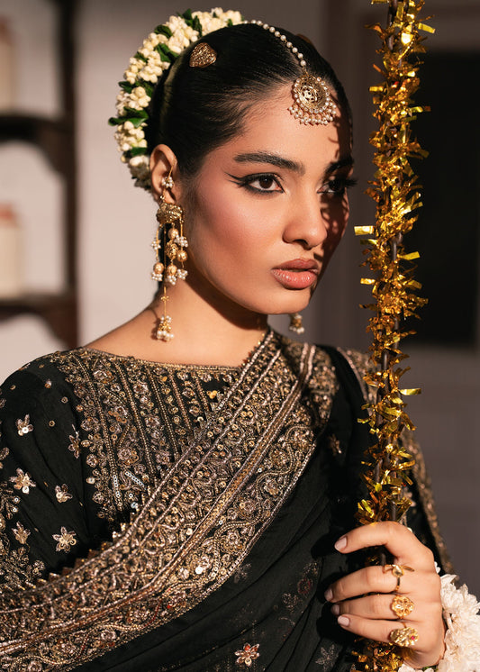 Black Chiffon Embroidered Wedding Wear Suit Online in Sri Lanka India Australia
