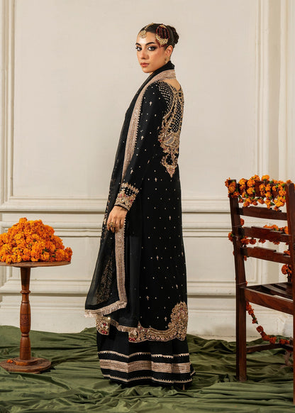 Black Chiffon Festive Wear Ladies Suit Online in UK USA Canada