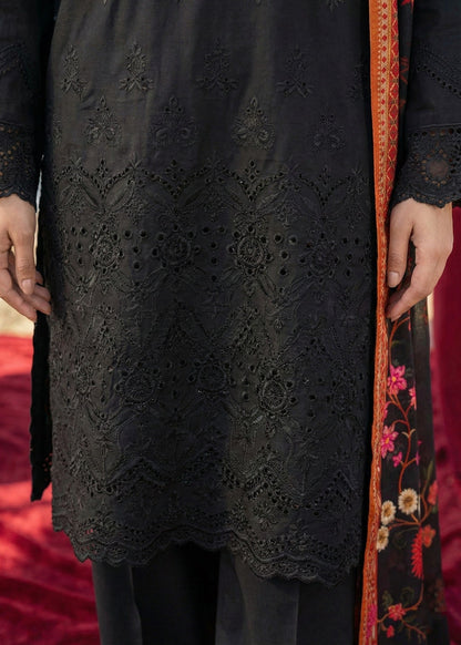 Black Chikankari Cotton 3 Piece Outfit Online in Sri Lanka India Australia