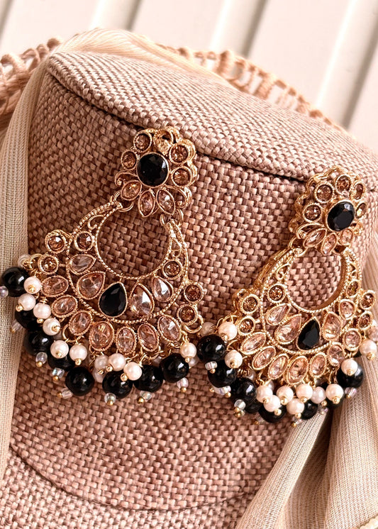 Black Choker Necklace Set Online in KSA Riyadh Saudi Arabia Oman Bahrain Qatar