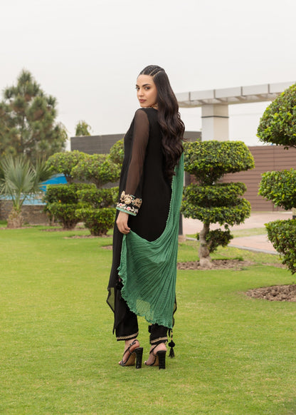 Black Crinkle Readymade Salwar Suit Online in Sri Lanka India Australia