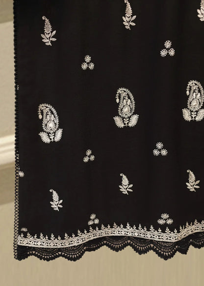 Black Designer Chiffon Suit for Women Online in Dubai UAE Abudhabi Ajman Sharjah