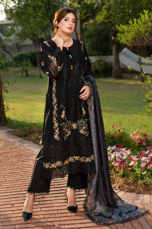 Black Designer Lawn Suit Online in UK USA Canada