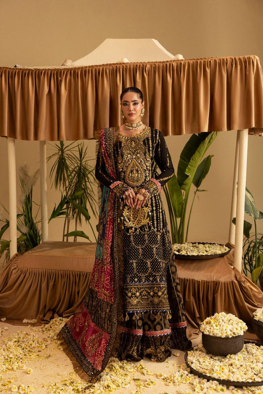 Black Embellished Chiffon Lehenga Choli Online in Dubai UAE Abudhabi Ajman Sharjah