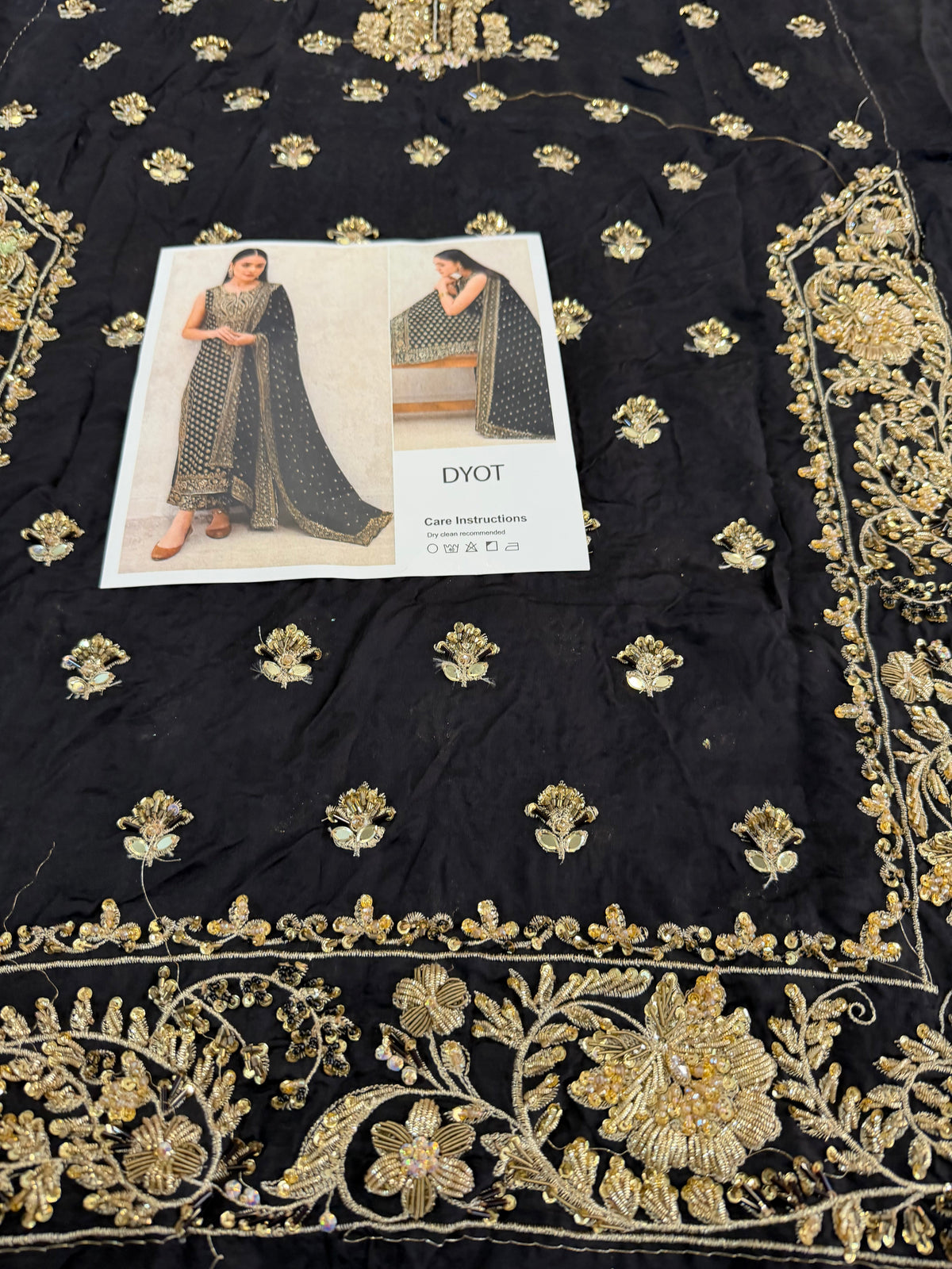 Black Embellished Chiffon Wedding Dress Online in Sri Lanka India Australia