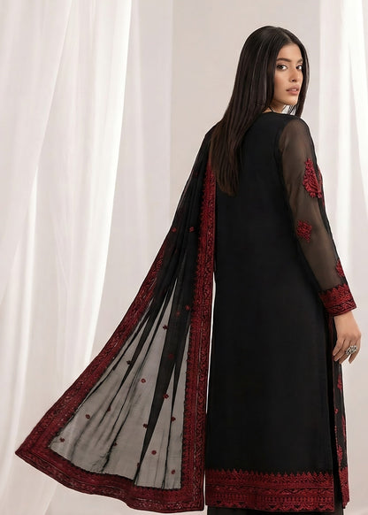 Black Embellished Crinkle Chiffon Shalwar Kameez Online in Dubai DXB UAE Abudhabi Meena Bazaar