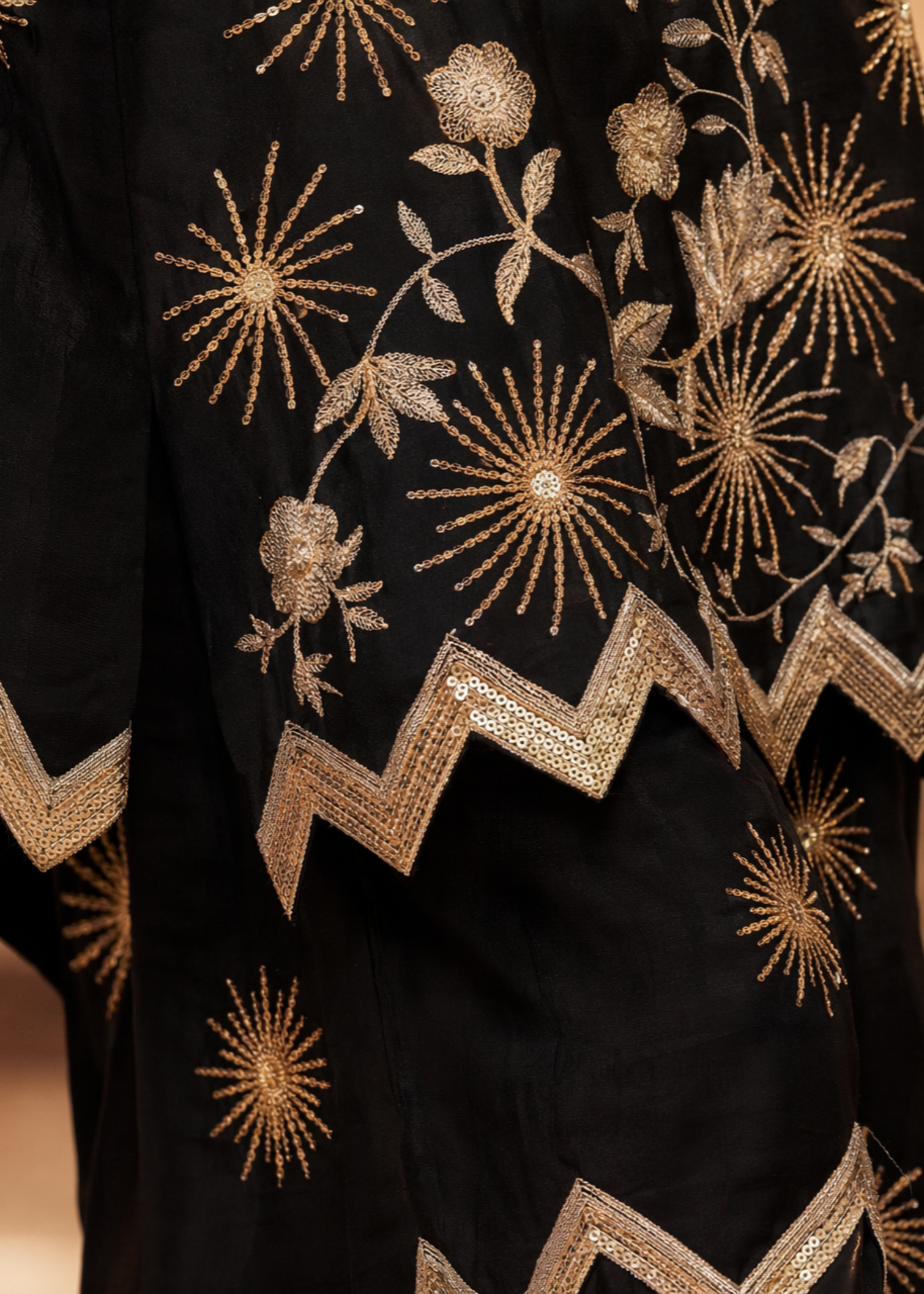 Black Embroidered Cotton Girls Suit Online in Sri Lanka India Australia