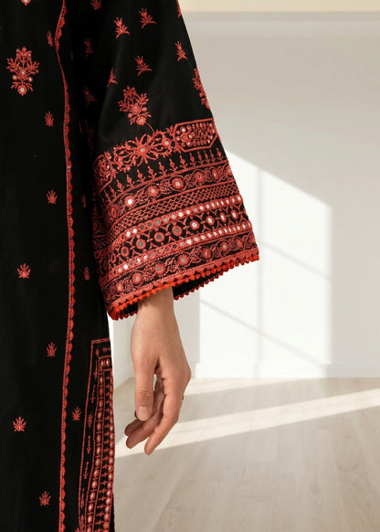 Black Embroidered Cotton Salwar Suit for Women Online in Dubai UAE Abudhabi Ajman Sharjah
