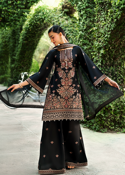 Black Embroidered Kurta Pajama Suit Online in KSA Riyadh Saudi Arabia Oman Bahrain Qatar