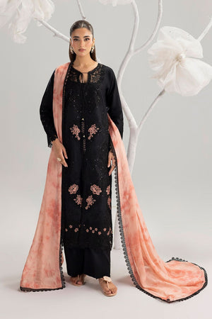 Black Embroidered Lawn Festive Salwar Suit Online in Dubai UAE Abudhabi Ajman Sharjah
