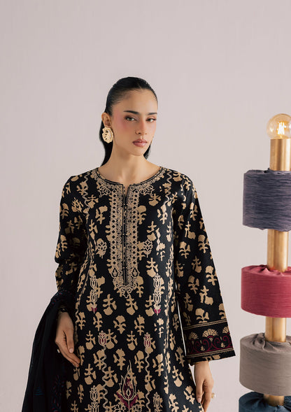 Black Embroidered Lawn Ladies Suit Online in KSA Riyadh Saudi Arabia Oman Bahrain Qatar