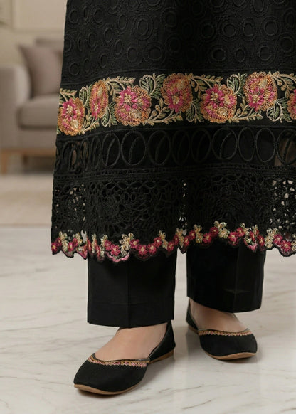 Black Embroidered Lawn Ladies Suit Online in UK USA Canada