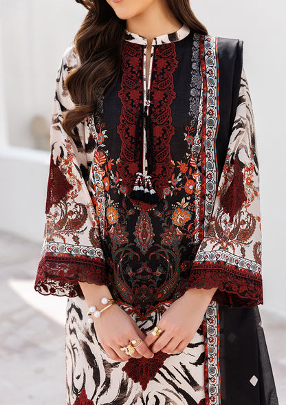 Black Embroidered Lawn Pakistani Suit Online in Dubai UAE Abudhabi Ajman Sharjah