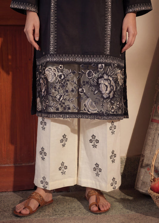 Black Embroidered Lawn Ready to Wear Suit Online in Sri Lanka India Australia
