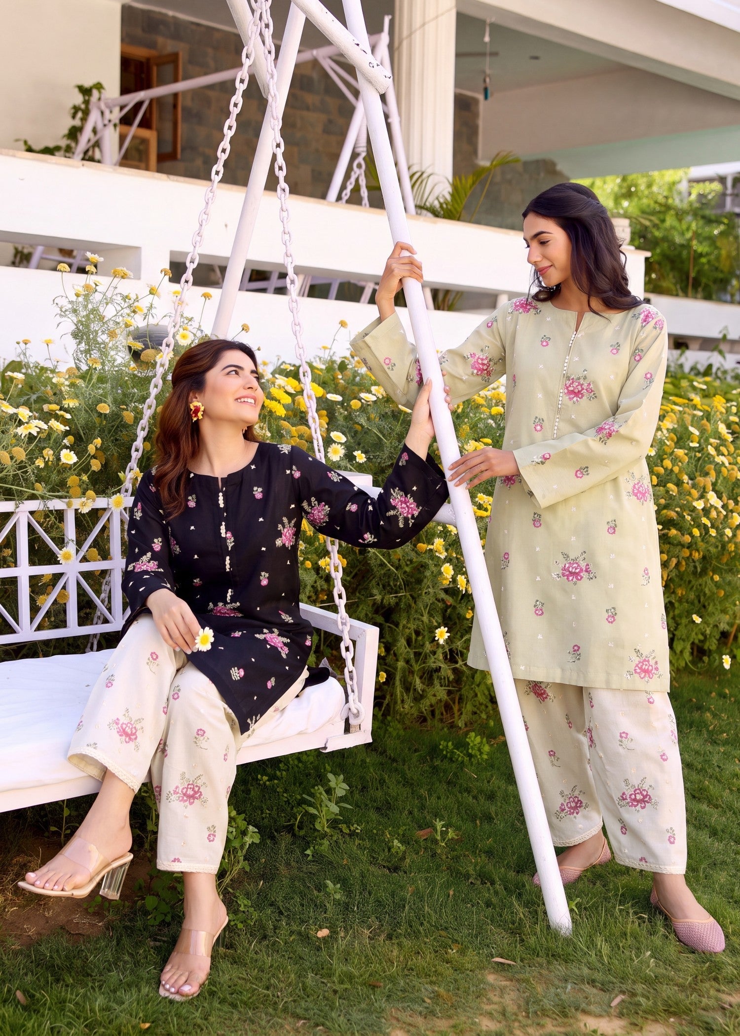 Black Embroidered Lawn Shalwar Kameez Online in Dubai DXB UAE Abudhabi Meena Bazaar