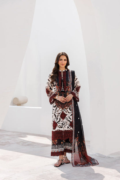 Black Embroidered Lawn Suit Online in Dubai UAE Abudhabi Ajman Sharjah