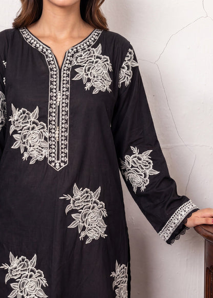 Black Embroidered Lawn Suit Online in Sri Lanka India Australia