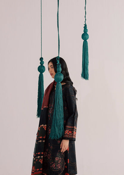 Black Embroidered Lawn Summer Suit Online in Sri Lanka India Australia