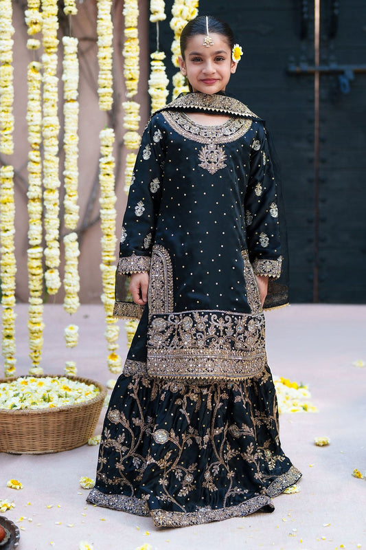 Black Embroidered Silk Lehenga Choli Online in Dubai UAE Abudhabi Ajman Sharjah