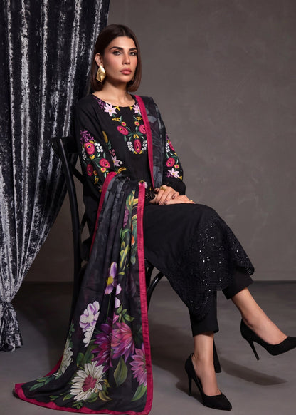 Black Embroidered Straight Kurta Set Online in Dubai DXB UAE Abudhabi Meena Bazaar
