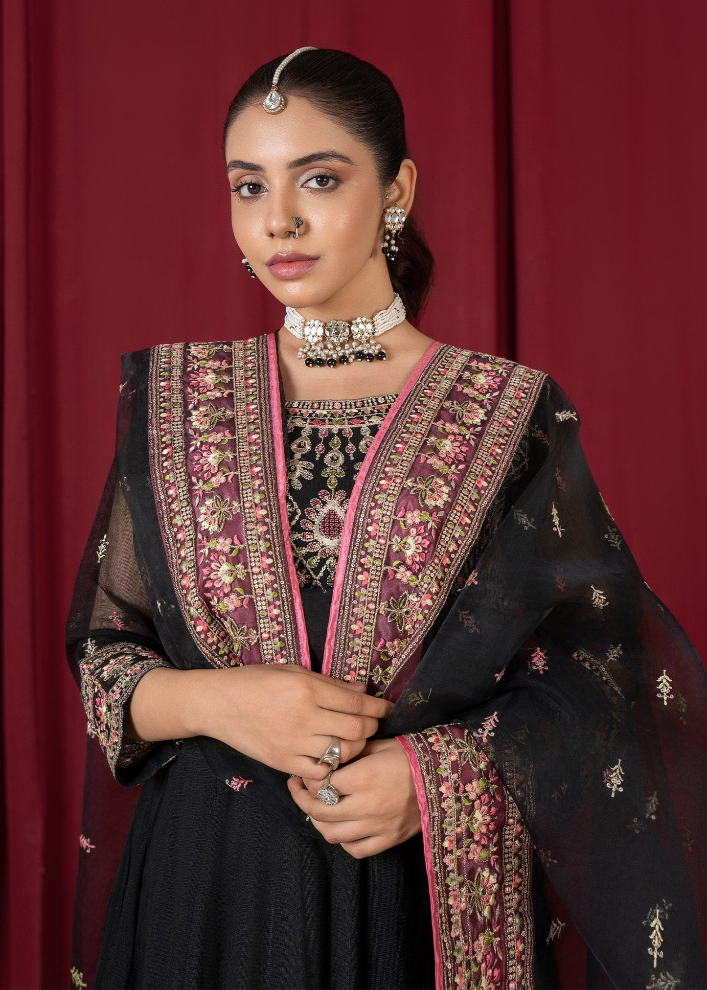 Black Festive Pishwas Suit for Women Online in UK USA Canada
