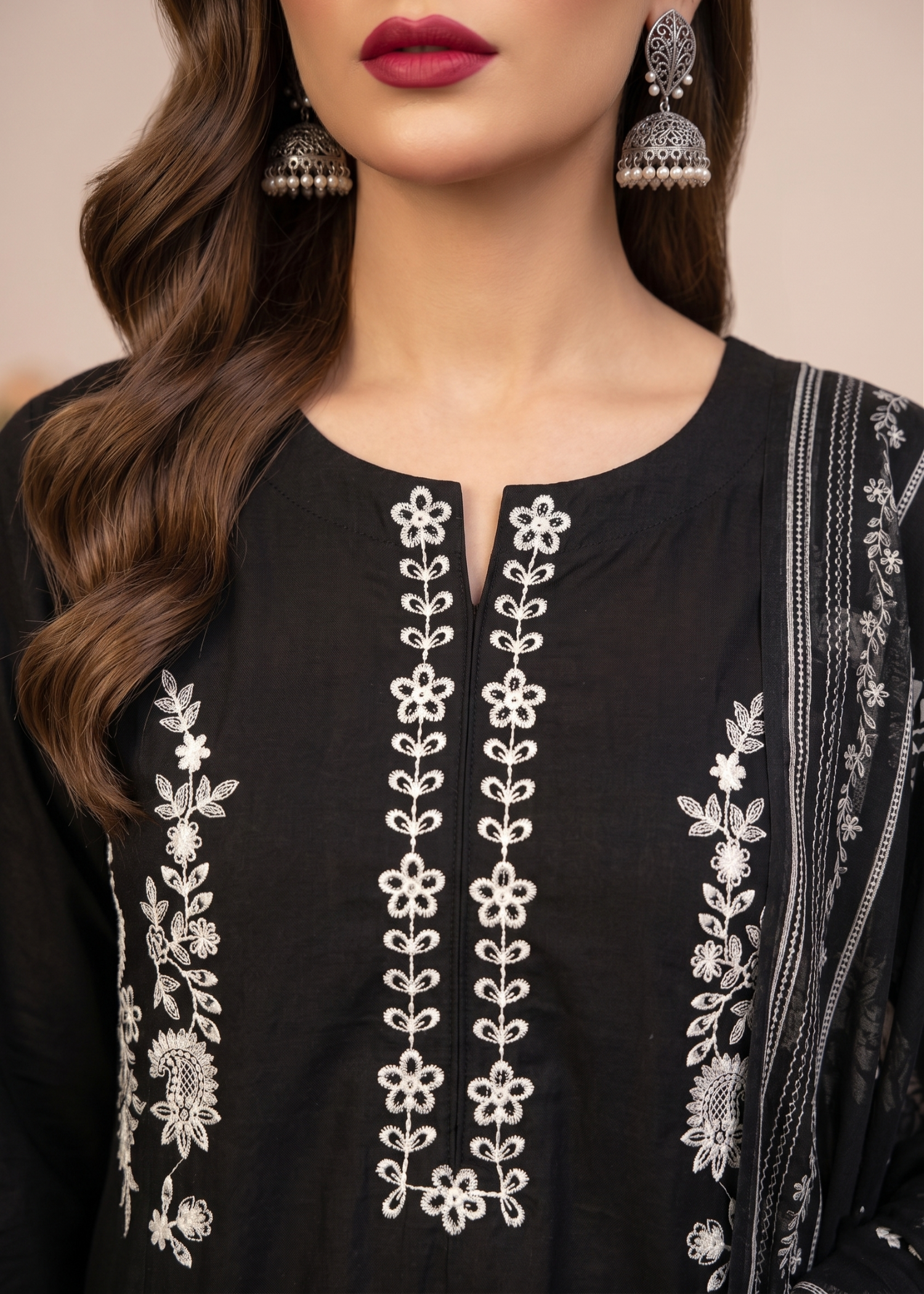 Black Festive Wear Lawn Suit Online in Sri Lanka India Australia