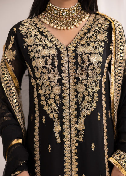 Black Kattan Silk Pishwas Suit Online in KSA Riyadh Saudi Arabia Oman Bahrain Qatar