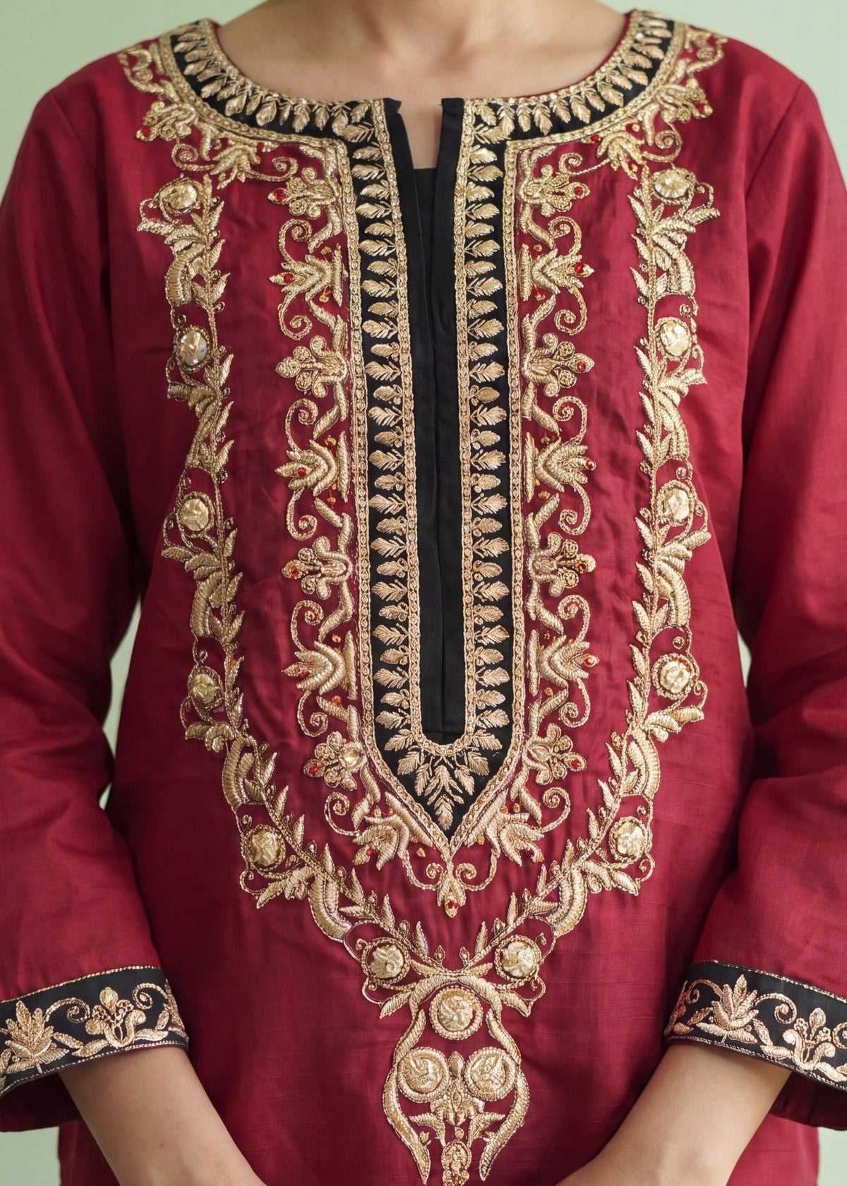 Black Khaddar Embroidered Sharara Gharara Online in Sri Lanka India Australia