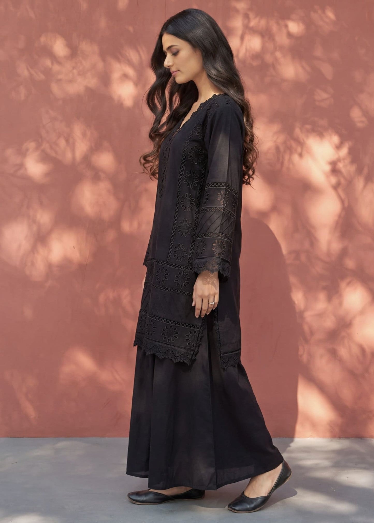 Black Kurti Sharara Set Online in Sri Lanka India Australia