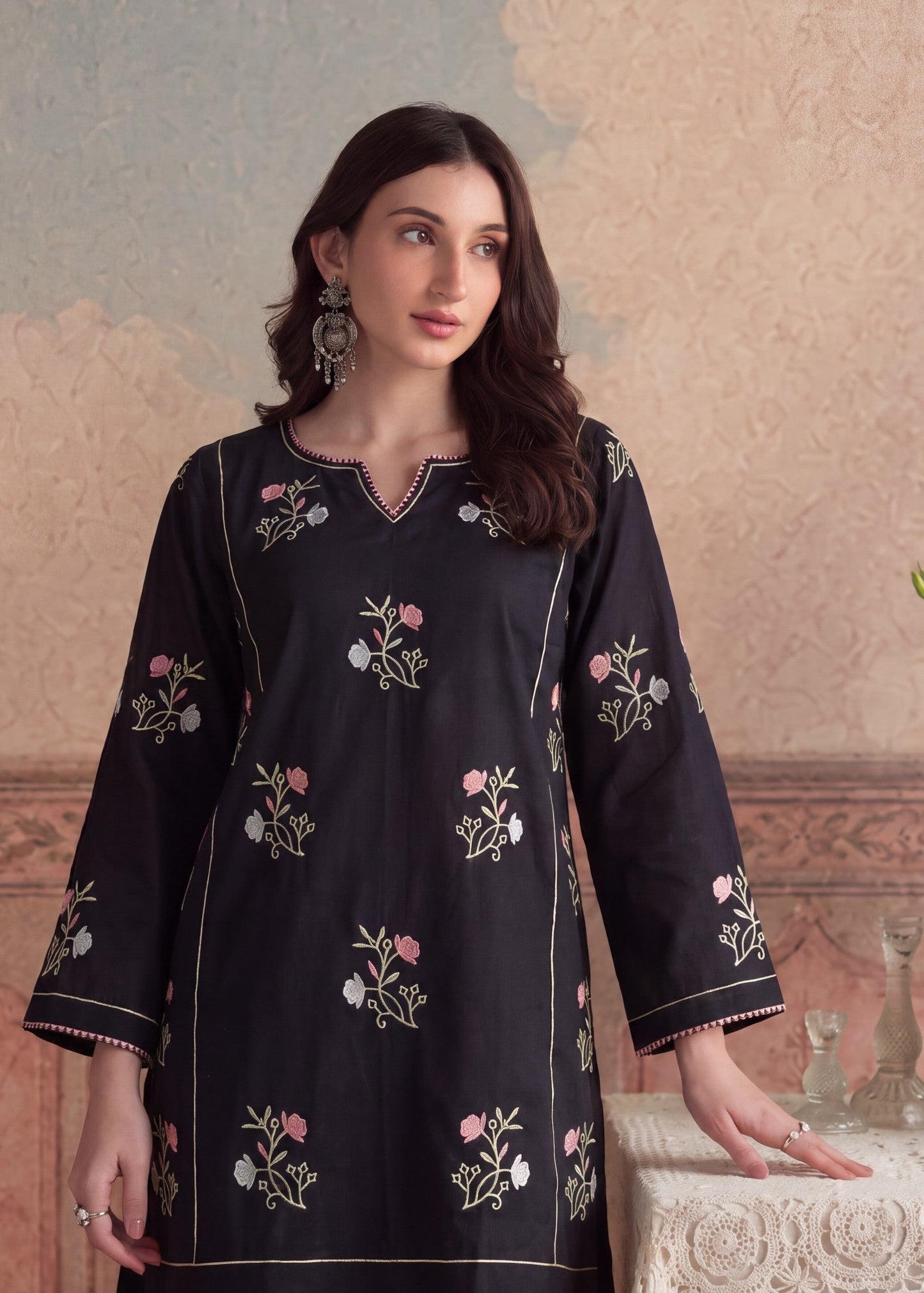 Black Kurti Sharara Set Online in Sri Lanka India Australia