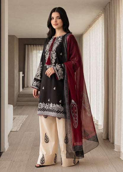 Black Lawn Cotton Farshi Shalwar Kameez for Women Online in Sri Lanka India Australia