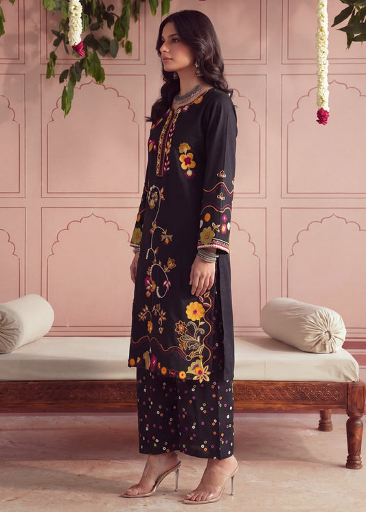 Black Lawn Embroidered Pakistani Suit Online in Sri Lanka India Australia