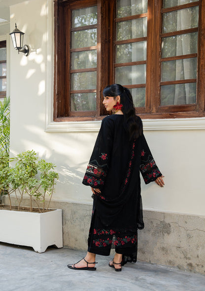Black Lawn Embroidered Pakistani Suit Online in Sri Lanka India Australia