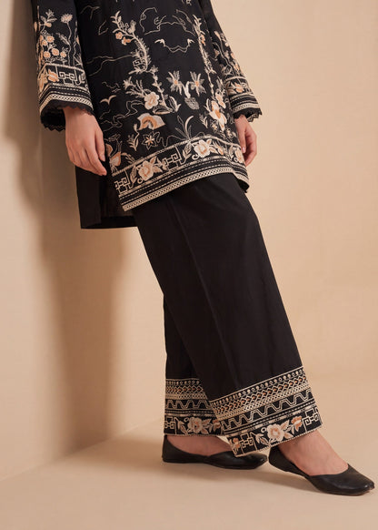 Black Lawn Embroidered Salwar Suit Online in Sri Lanka India Australia