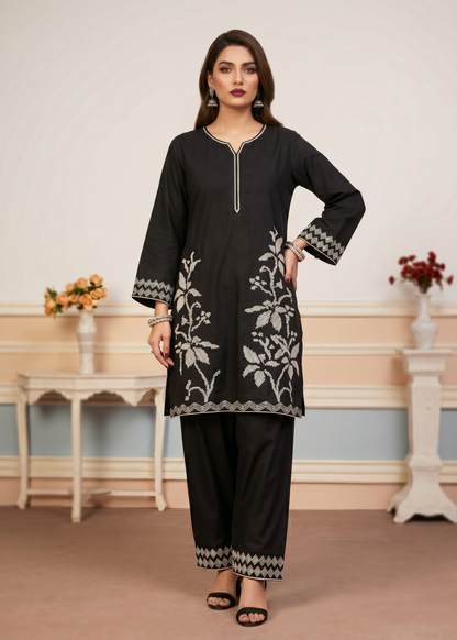 Black Lawn Festive Wear Suit Online in Sri Lanka India Australia
